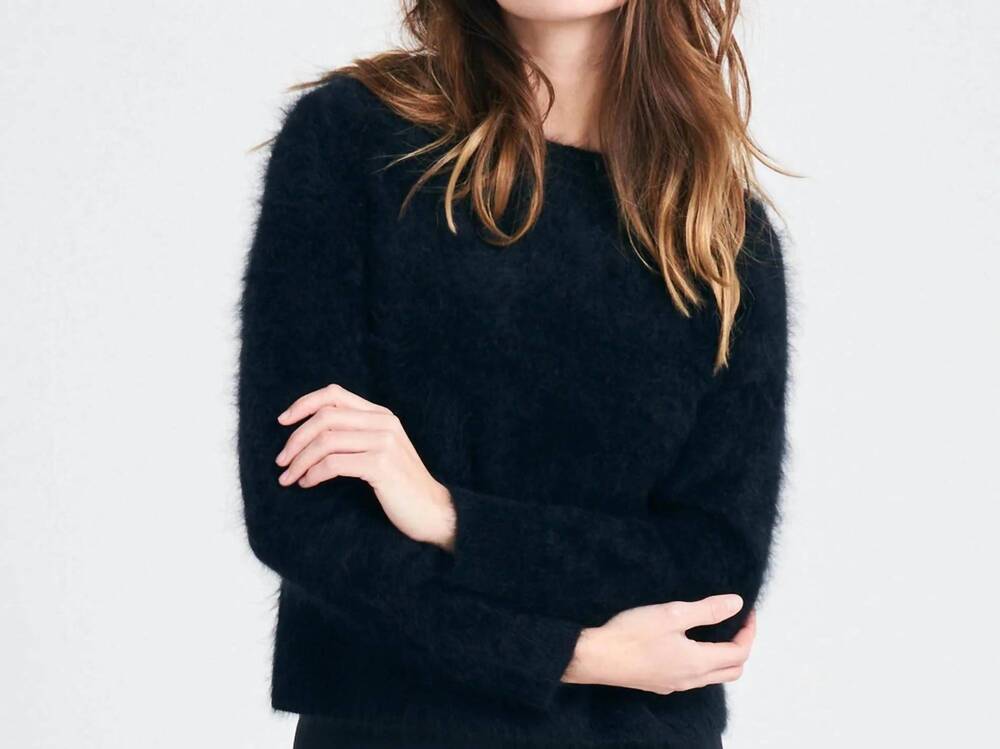 NEW JUMPER1234 brushed crew sweater in black